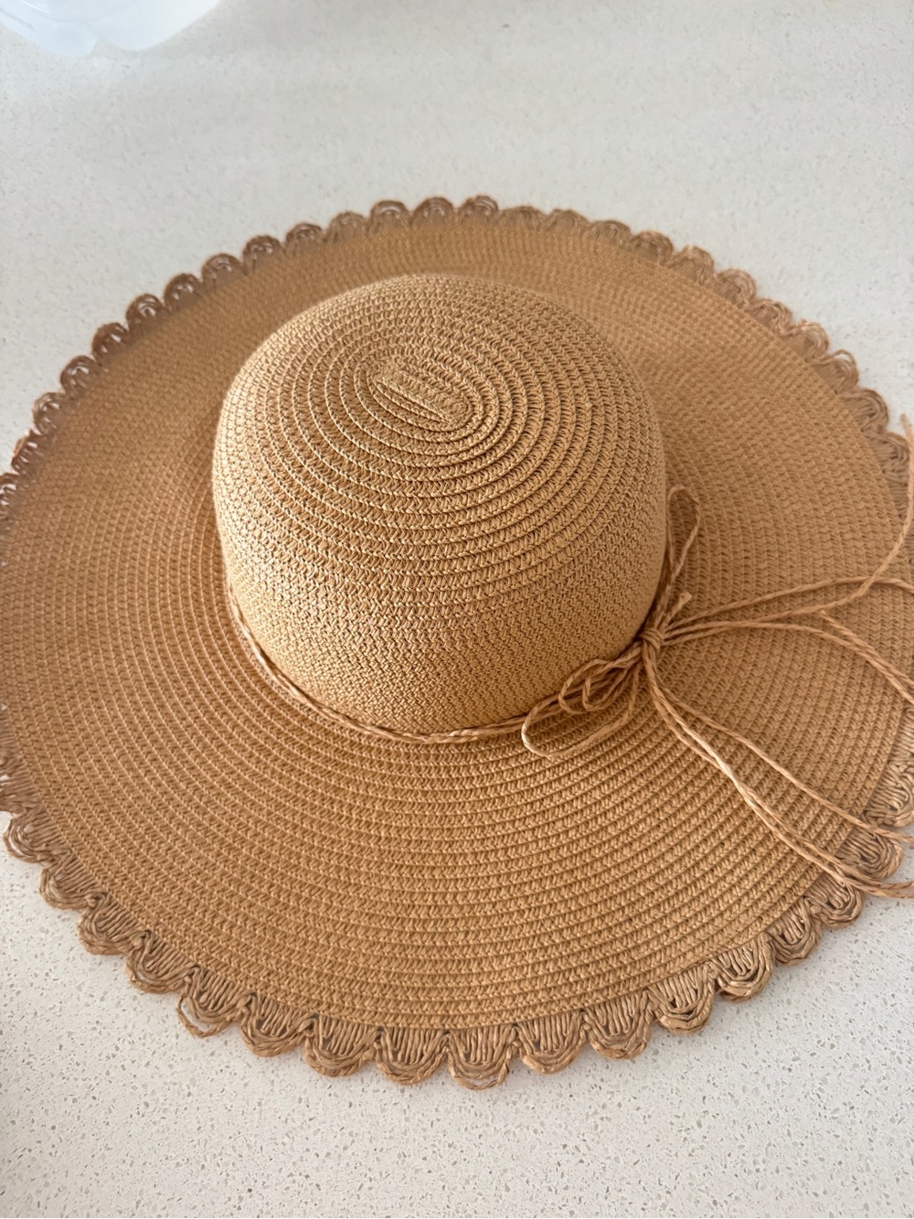 BCBGeneration Lace Edge Straw Floppy Hat